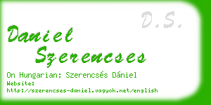daniel szerencses business card