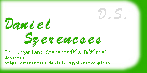 daniel szerencses business card